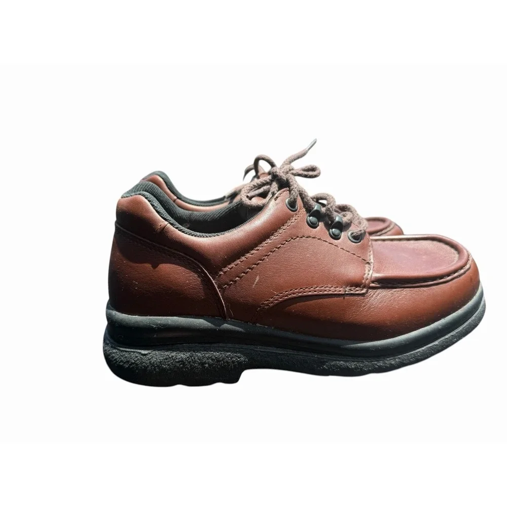 Red Wing 8659 Brown Leather Moc Toe Oxford Work Shoes Men 8D Slip Resistant 42-1